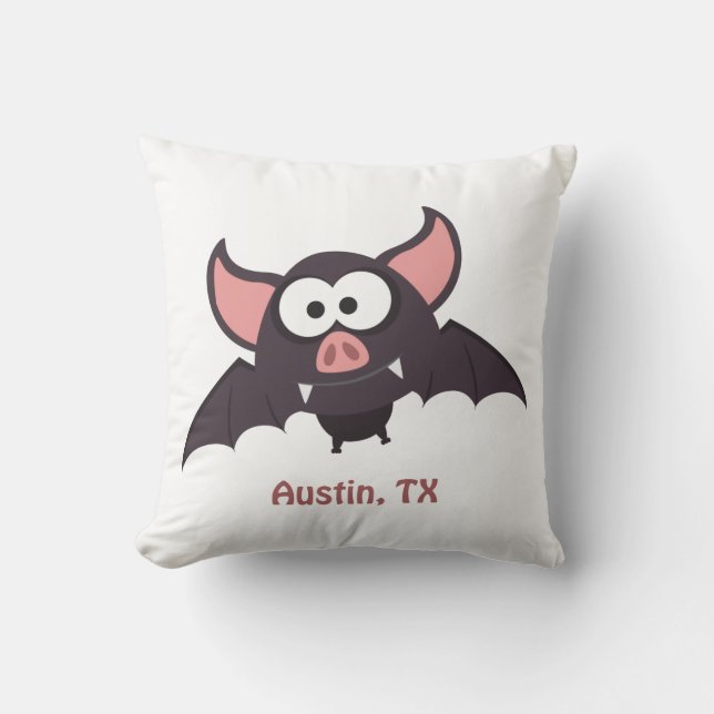 Cojín Decorativo Bat - Austin, Texas (Anverso)