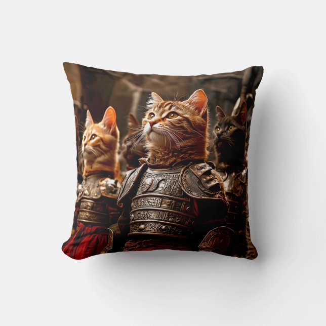 Cojín Decorativo Batalla de Gatos (Anverso)