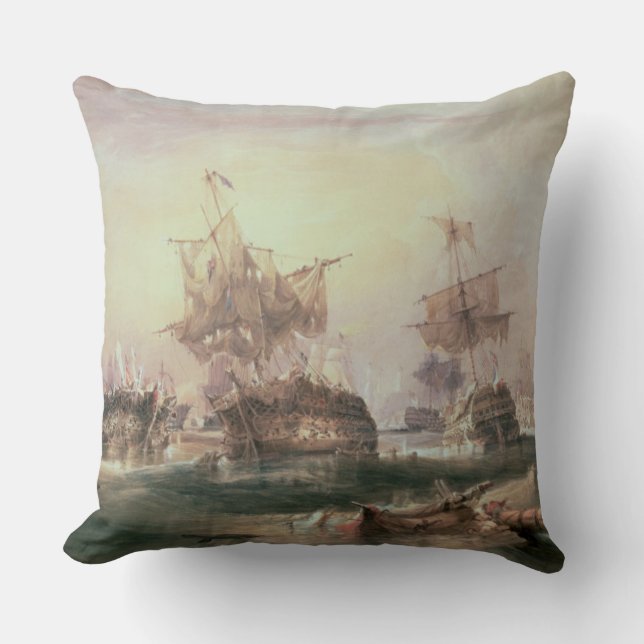 Cojín Decorativo Batalla de Trafalgar, el 21 de octubre de 1805 (Anverso)