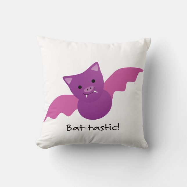 Cojín Decorativo Bate rosa Batástico (Anverso)