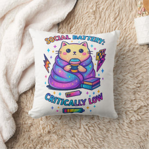 Cojín Decorativo Batería social críticamente...