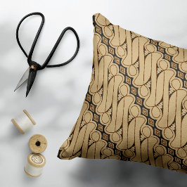 Cojín Decorativo Batik Parang, patrón indonesio, javanés, etnia