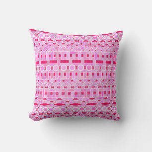 Cojín Decorativo Batik tribal - tonos rosa y orquídea
