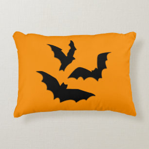 Cojín Decorativo Bats en Naranja Halloween