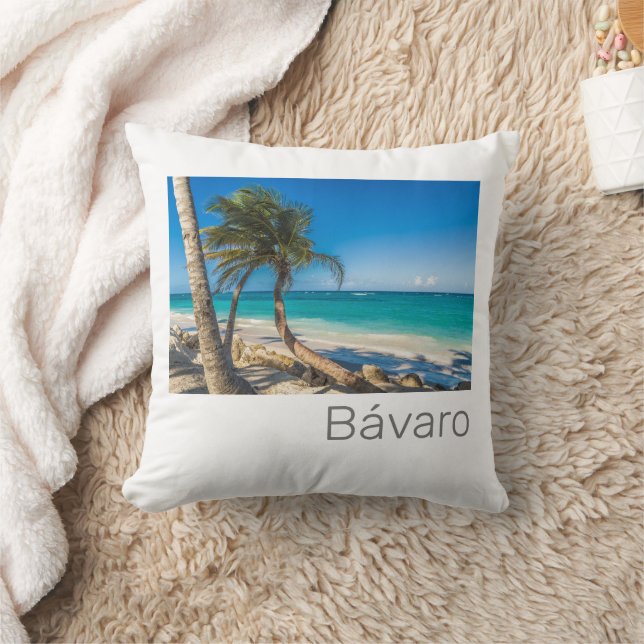 Cojín Decorativo Bavaro Beach Caribe República Dominicana Souvenir (Manta)