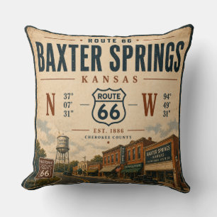 Cojín Decorativo Baxter Springs Ruta 66 Estilo de Vida