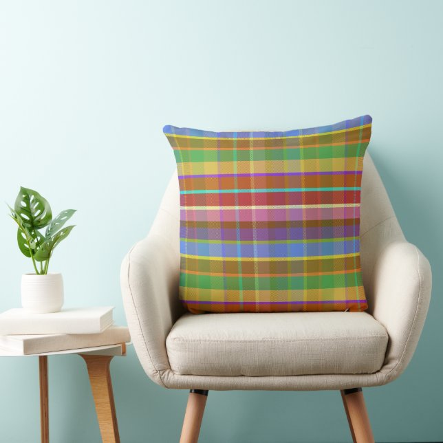 Cojín Decorativo BDB de Plaid de Bayas (Silla)