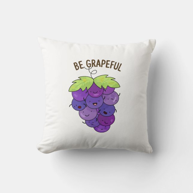 Cojín Decorativo Be Grapeny Grape Bunch Pun (Anverso)