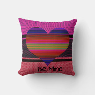 Cojín Decorativo Be Mine Valentine Rainbow Heart Heart