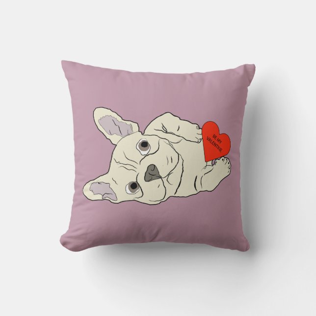 Cojín Decorativo Be my Valentine, dog (Anverso)