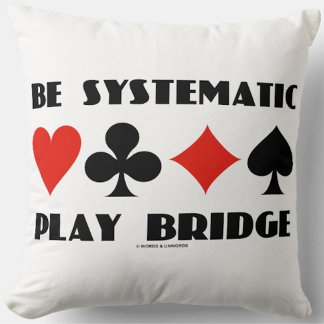Cojín Decorativo Be Sistematic Play Bridge Advice Cuatro Trajes De 