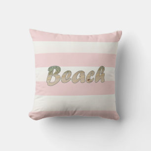 Cojín Decorativo Beach Art Pink Cabana Stripe