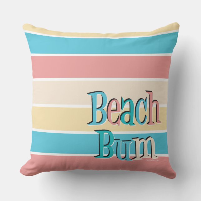 Cojín decorativo Beach Bum (Anverso)