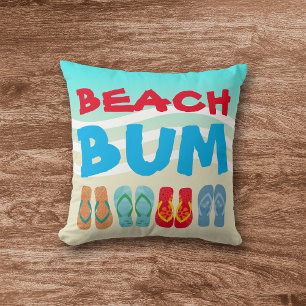 Cojín Decorativo Beach Bum Beach Sand Bright Aqua Waves