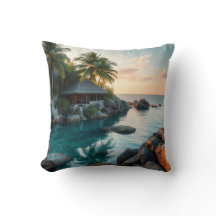 Beach Bungalow 1 & Ocean Dolphin Pillow