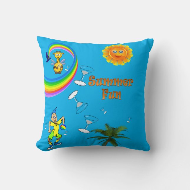 Cojín decorativo Beach Fun (Anverso)