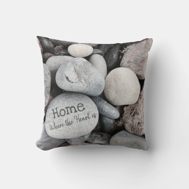 Cojín Decorativo Beach Pebbles Foto Naturaleza Buenos días (Anverso)