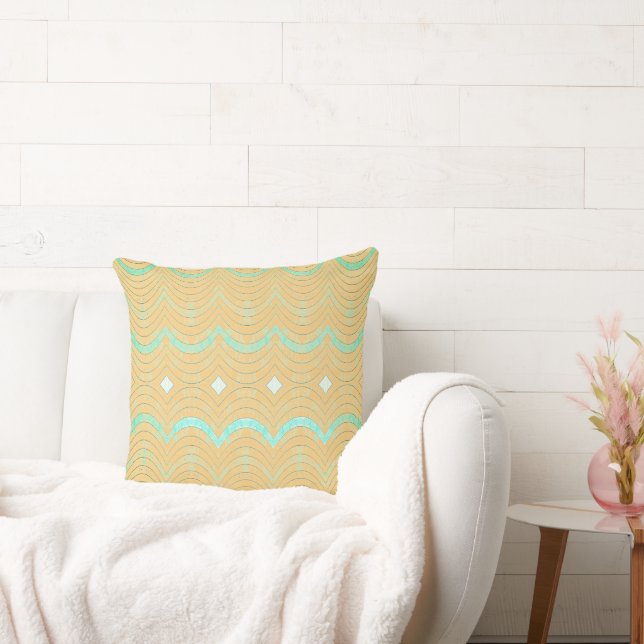 Cojín Decorativo Beachy Green & Mustard Yellow (Sofá)