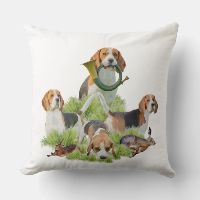 Cojín Decorativo Beagle (Anverso)