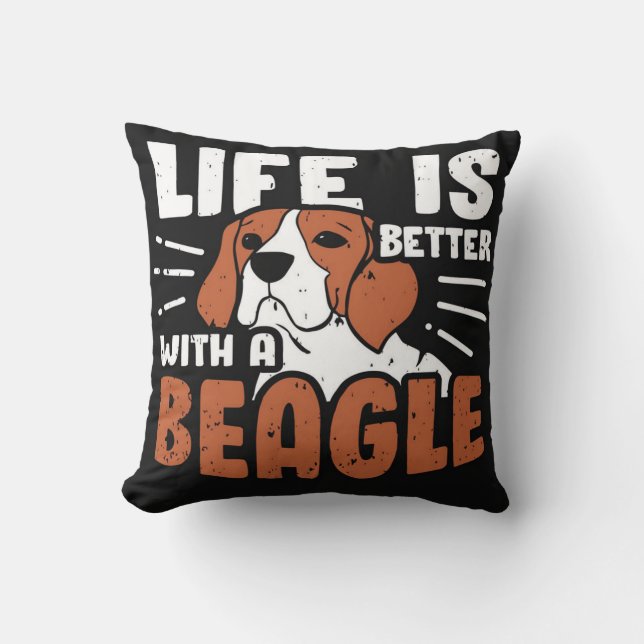 Cojín Decorativo Beagle Dog Design (Anverso)