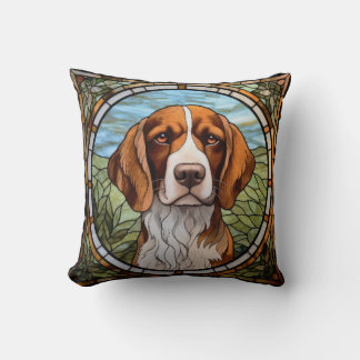 Cojín Decorativo Beagle Dog Sofa Pillow Vidrio Manchado Art