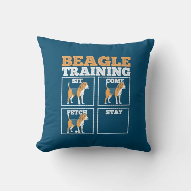 Cojín Decorativo Beagle Dog Training Dog (Anverso)