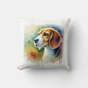 Cojín Decorativo Beagle Harrier Dog 010824AREF102 - Watercolor