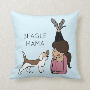 Cojín decorativo Beagle Mama personalizado