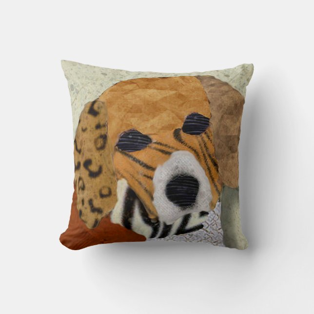 Cojín Decorativo Beagle Marquetry Pillow (Anverso)