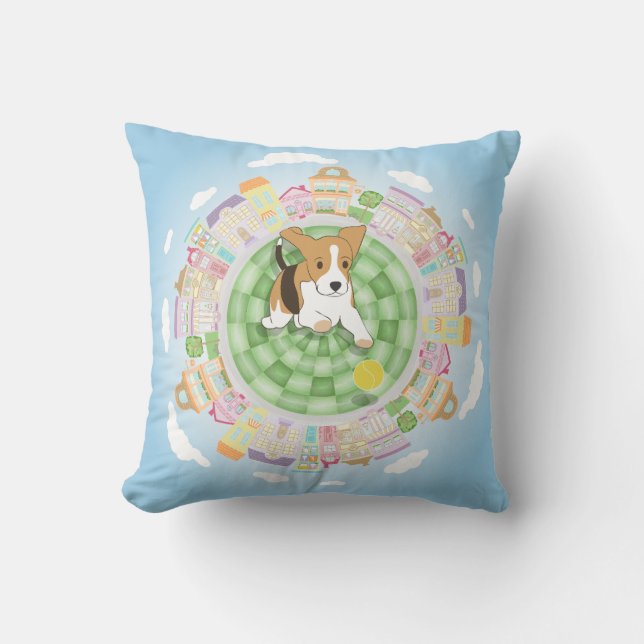 Cojín Decorativo Beagles (Anverso)