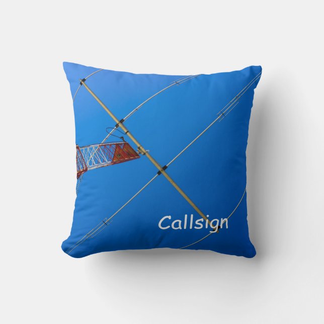 Cojín Decorativo Beam Antenna y Callsign (Anverso)