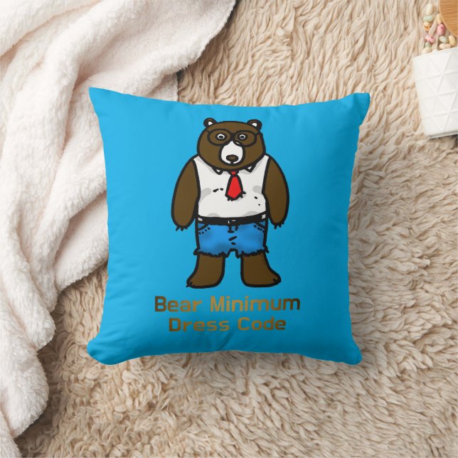 Cojín Decorativo Bear Minimum Funny Pun Art (Manta)