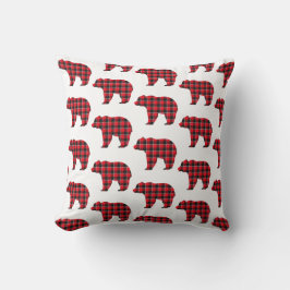 Cojín Decorativo Bear Shaped Plaid Red Black Buffalo