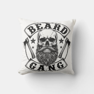 Cojín Decorativo Beard Gang Hombres divertidos con barba y amante