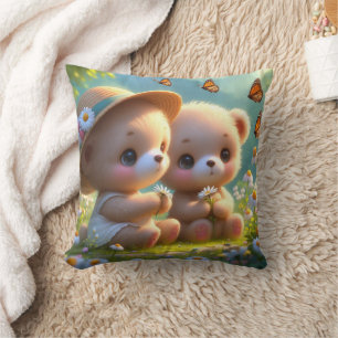 Cojín Decorativo Bears Daisies 1