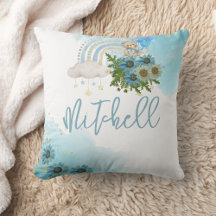 Beary Boho Blue Balloon Personaliza