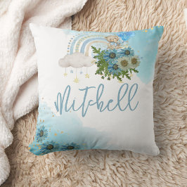 Cojín Decorativo Beary Boho Blue Balloon Personaliza