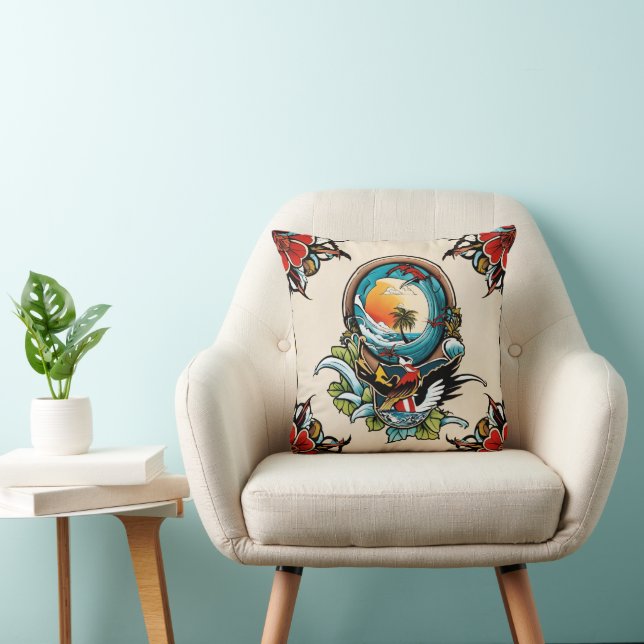 Cojín Decorativo beauría natural en forma de arte (Silla)