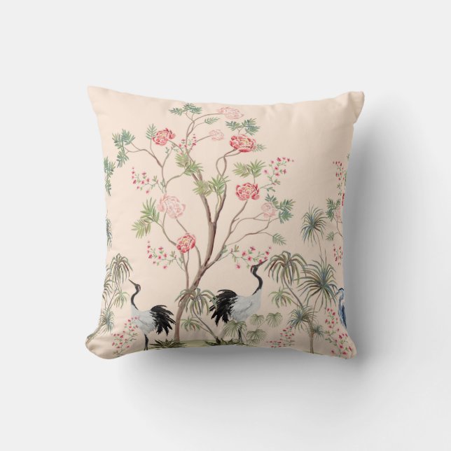 Cojín Decorativo Beautiful exotic chinoiserie wallpaper. Hand drawn (Anverso)