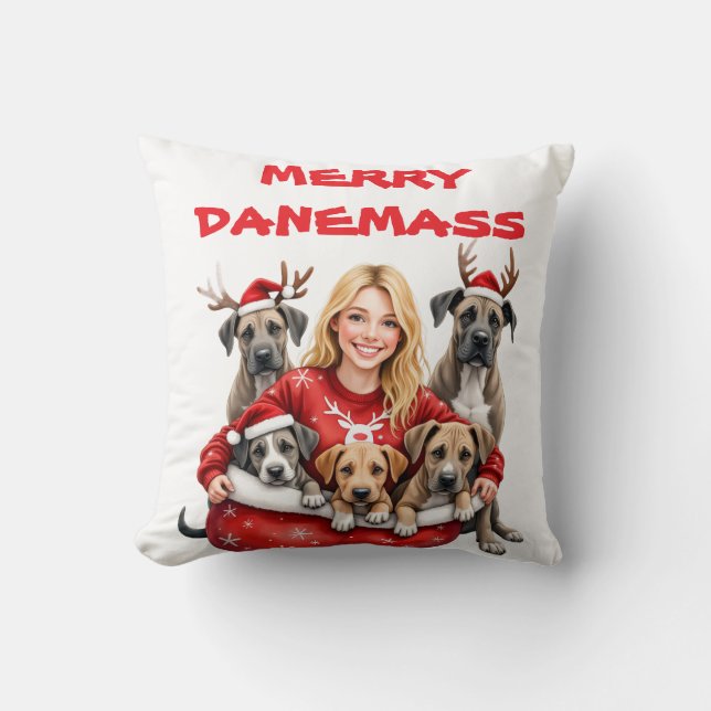 COJÍN DECORATIVO BEAUTIFUL GREAT DANE CUSHION (Anverso)