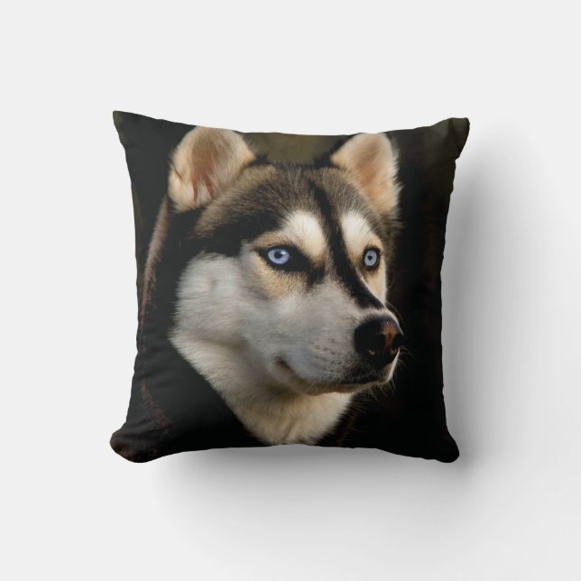 Cojín Decorativo Beautiful Husky Throw Pillow (Anverso)