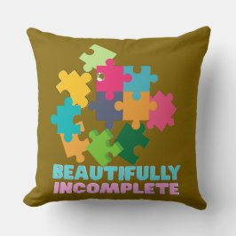 Cojín Decorativo Beautifully Incomplete Colorful Puzzle Piece