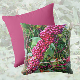 Cojín Decorativo Beautyberry estadounidense en Bok Tower Gardens Fl