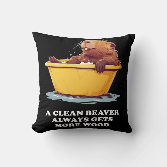 Cojín Decorativo Beaver Lover Bath (Anverso)