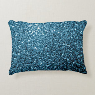 Cojín Decorativo Bebé azul claro brillo falso destellos
