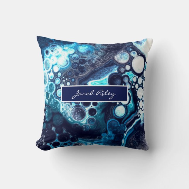 Cojín Decorativo Bebé azul personalizado (Anverso)