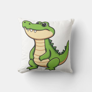 Cojín Decorativo Bebé Cocodrilo de Dibujos Animados Adorable