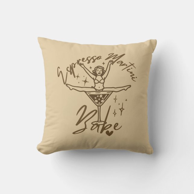 Cojín Decorativo Bebé de Martini de Espresso (Anverso)
