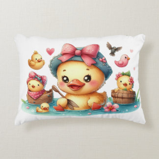 Cojín Decorativo Bebé de pato amarillo agudo Accent Pillow