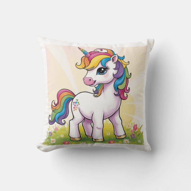 Cojín Decorativo Bebé de unicornio (Anverso)